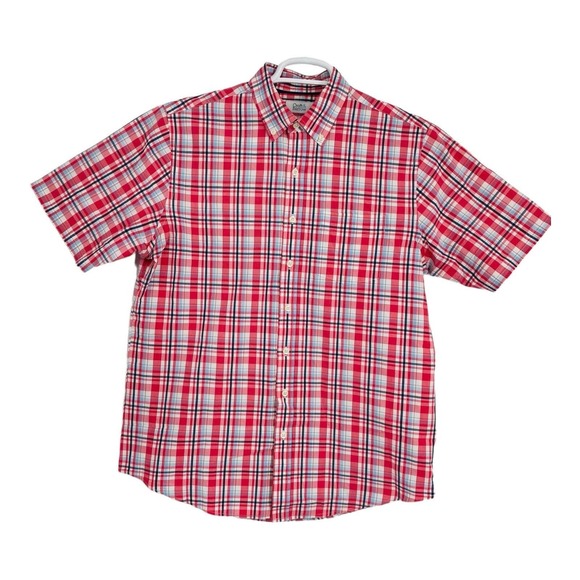 Croft & Barrow Easy Care Men's Button-Down‎ Short Sleeve Shirt M Tall - Picture 1 of 6